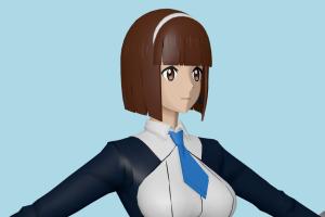 Hero Association OPMW, One-Punch-Man-World, toony, female, woman, people, human, xna, characters, rigged